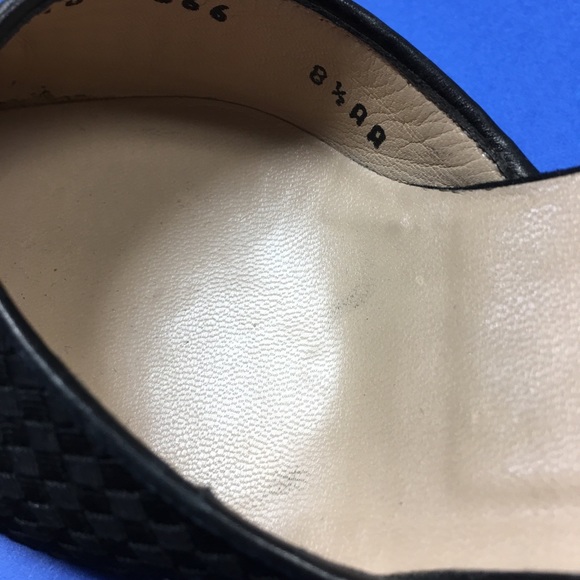 Ferragamo Black Leather Heels Slingbacks 8.5 AA - Picture 6 of 8